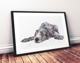 Irish Wolfhound " Print Watercolour,Irish Wolfhound art,Irish Wolf Houndprint, Irish Wolfhound watercolour, Irish Wolfhound art print