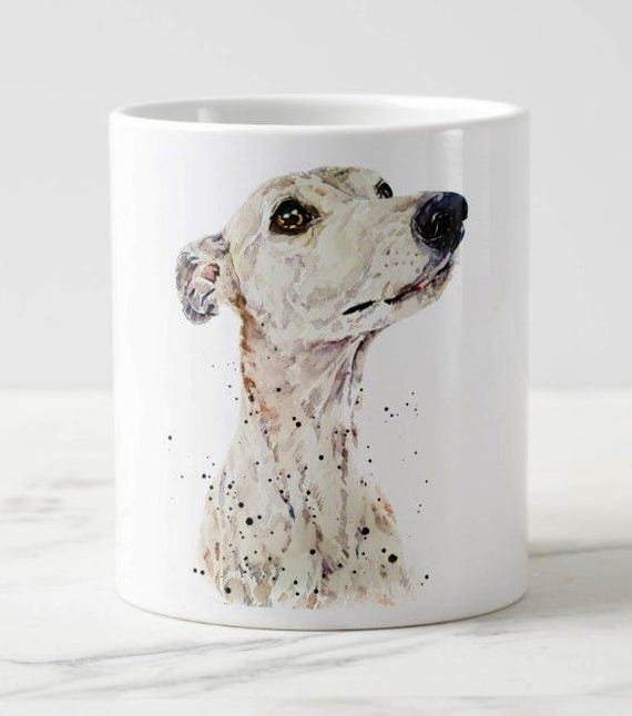 Large Fawn Whippet Mug – Whippet Lover Gift, Sighthound Coffee Cup