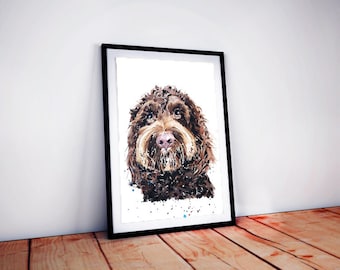 Cacatoès | Aquarelle originale | Cadeau pour amoureux des chiens | Aquarelles Eds