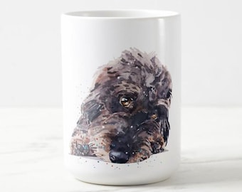 Wirehaired Dachshund Version IV Ceramic Mug 15oz | Dog Lover Gift | Edswatercolours