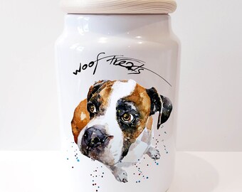 boxer dog cookie jar