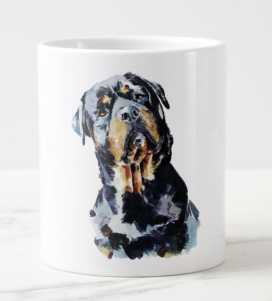 Keramik Becher DE Rottweiler 