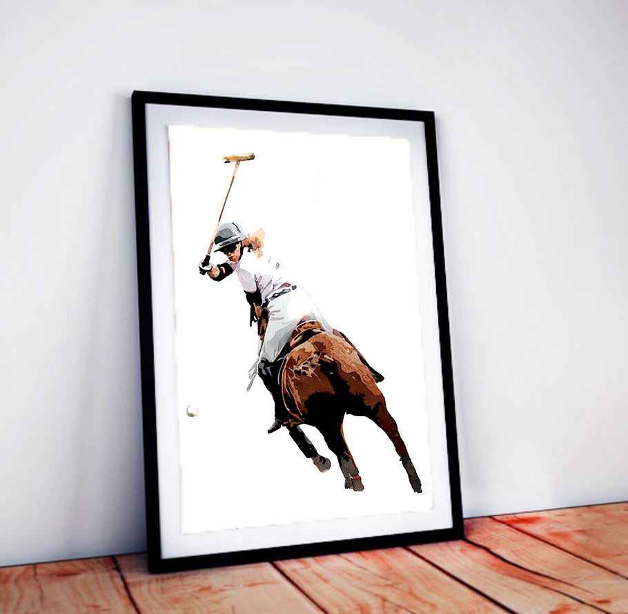 Polo Player III - Polo Player " Original Watercolour A3 (38*58cm/15*23 Inches)