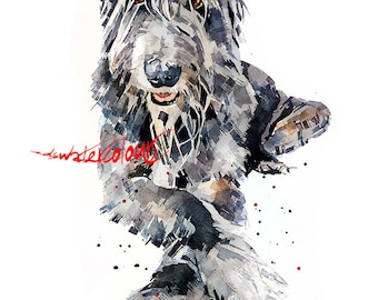 Irish Wolfhound Regal " Print Watercolour,Irish Wolfhound art,Irish Wolf Houndprint, Irish Wolfhound watercolour, Irish Wolfhound art print