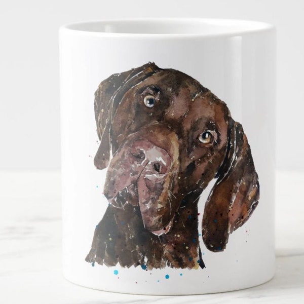 Large German Shorthaired Pointer II Ceramic Mug 15 oz-  German Shorthaired Pointer Coffee Mug, German Shorthaired Pointer Cup