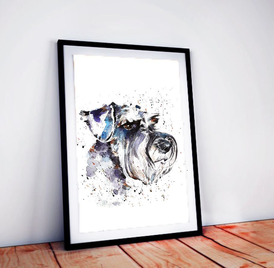 Schnauzer Laptop Sleeve (Multiple Sizes) - Watercolor Schnauzer Laptop Sleeve (Multiple Sizes) - Watercolor