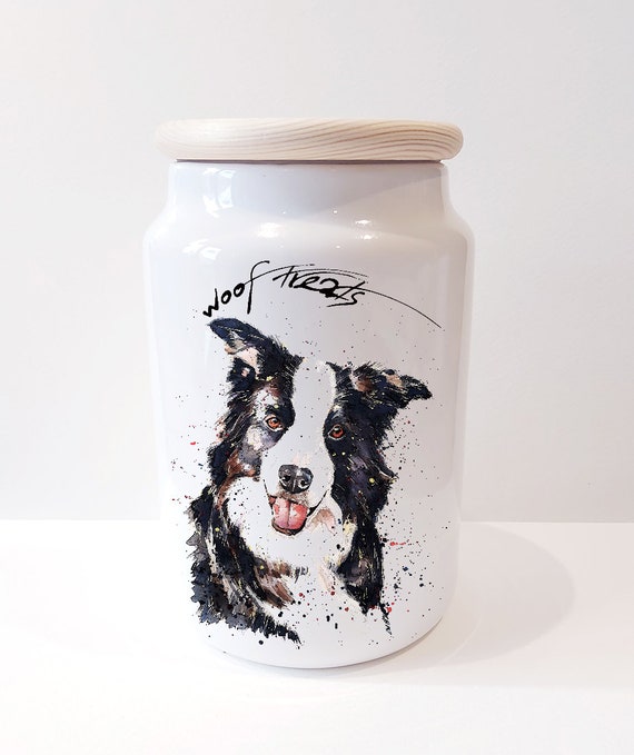 Border Collie Ceramic Treats Border Collie Canister,border