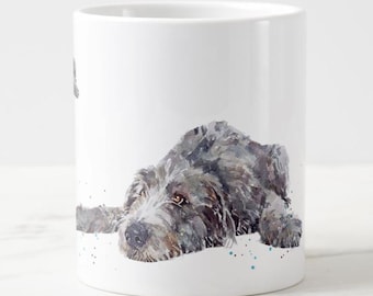 Irish Wolfhound Ceramic Mug 15 oz/Large Latte Mug, 17oz  -Irish Wolfhound Coffee Mug,Irish Wolfhound gift mug,Irish Wolfhound latte Mug