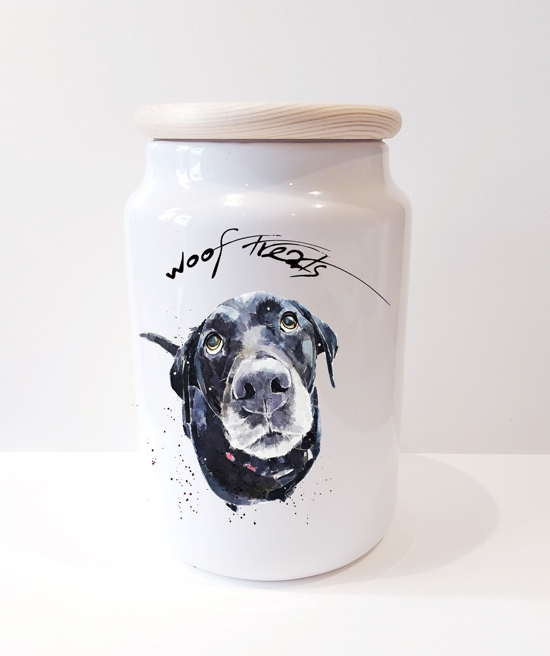 Black Labrador Ceramic Treats Jar. Labrador Canister,labrador Dog
