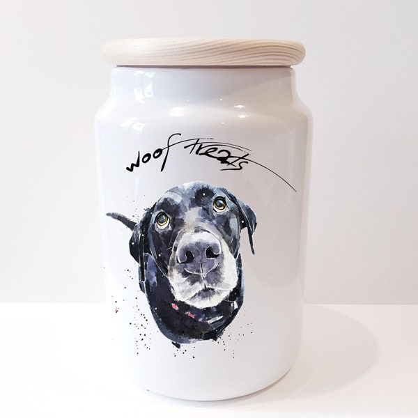 Black Labrador Cookie Jar Etsy