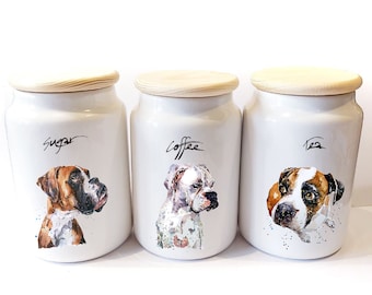 boxer dog cookie jar