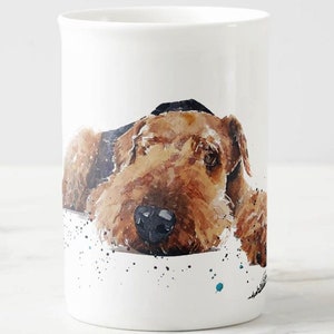 Windsor fine bone china Mug 10 oz- Airedale Terrier Coffee Mug, Airedale Terrier gift ,Airedale Terrier Mug,Airedale Terrier fine bone china