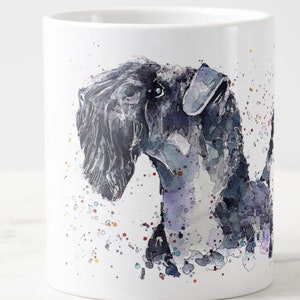 Large Kerry Blue Terrier Ceramic Mug 15 oz-  Kerry Blue Terrier  Coffee Mug, Kerry Blue Terrier  mug gift ,Kerry Blue Terrier Mug,KBT Mug.
