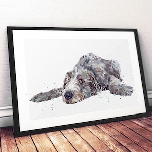 Ierse wolfshond | Hondenkunstafdruk | Edswatercolours