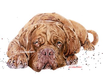Dogue de Bordeaux Scarf Perfect Gift Embroidered by Dogmania 