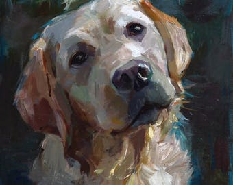 Aangepaste hondenportret, huisdierportret, olieverfschilderij, dierenschilderij, originele kunst, 8x8, 8x10, 11x14 inch en meer