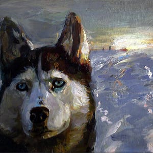 Portrait de chien personnalisé, portrait d'animal de compagnie, peinture à l'huile, peinture animalière, oeuvre d'art originale, 8 x 8, 8 x 10, 11 x 14 pouces et plus image 3