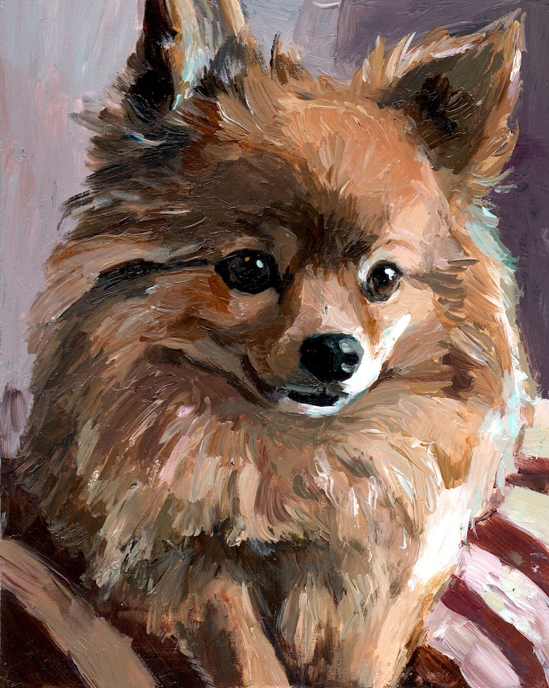 Portrait de chien personnalisé, portrait d'animal de compagnie, peinture à l'huile, peinture animalière, oeuvre d'art originale, 8 x 8, 8 x 10, 11 x 14 pouces et plus image 10