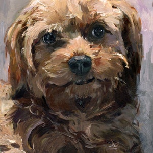 Portrait de chien personnalisé, portrait d'animal de compagnie, peinture à l'huile, peinture animalière, oeuvre d'art originale, 8 x 8, 8 x 10, 11 x 14 pouces et plus image 9