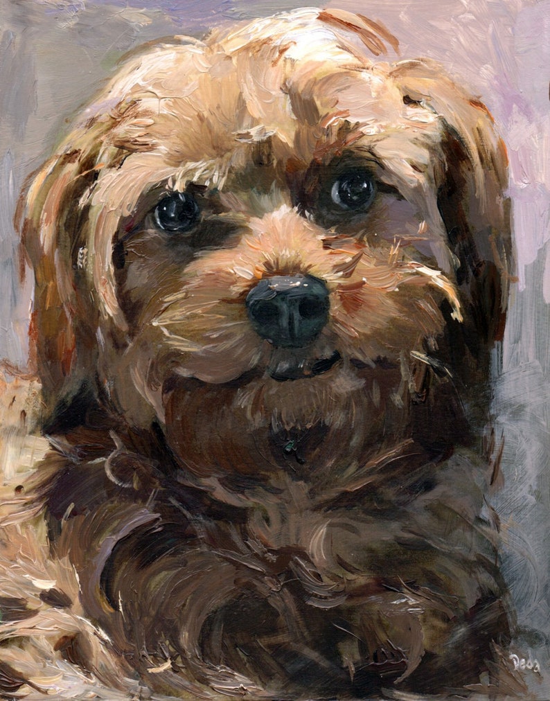 Portrait de chien personnalisé, portrait d'animal de compagnie, peinture à l'huile, peinture animalière, oeuvre d'art originale, 8 x 8, 8 x 10, 11 x 14 pouces et plus image 9