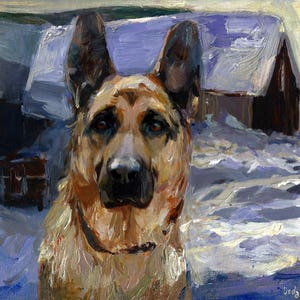 Portrait de chien personnalisé, portrait d'animal de compagnie, peinture à l'huile, peinture animalière, oeuvre d'art originale, 8 x 8, 8 x 10, 11 x 14 pouces et plus image 5