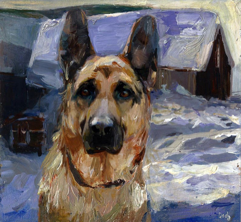 Portrait de chien personnalisé, portrait d'animal de compagnie, peinture à l'huile, peinture animalière, oeuvre d'art originale, 8 x 8, 8 x 10, 11 x 14 pouces et plus image 5