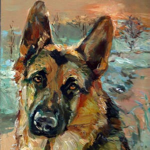 Portrait de chien personnalisé, portrait d'animal de compagnie, peinture à l'huile, peinture animalière, oeuvre d'art originale, 8 x 8, 8 x 10, 11 x 14 pouces et plus image 6