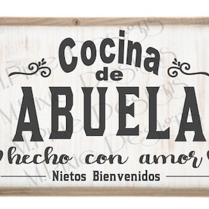 Cocina de Abuela SVG, cocina de la abuela, cocina de la abuela española, Cocina, cocina, hecha con amor svg, hecho con amor svg