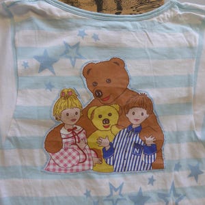 Pyjama customisé patch vintage Bonne nuit les petits...avec nounours, nicolas et pimprenelle...retour en enfance image 1