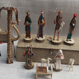 Christmass nativity set,Christmas decoration,Christmas gift,Christmas display,handmade nativity set