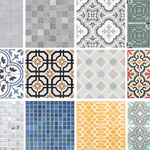 12 Dollhouse Tiles Flooring Patterns A4 Printable Sheet - Etsy