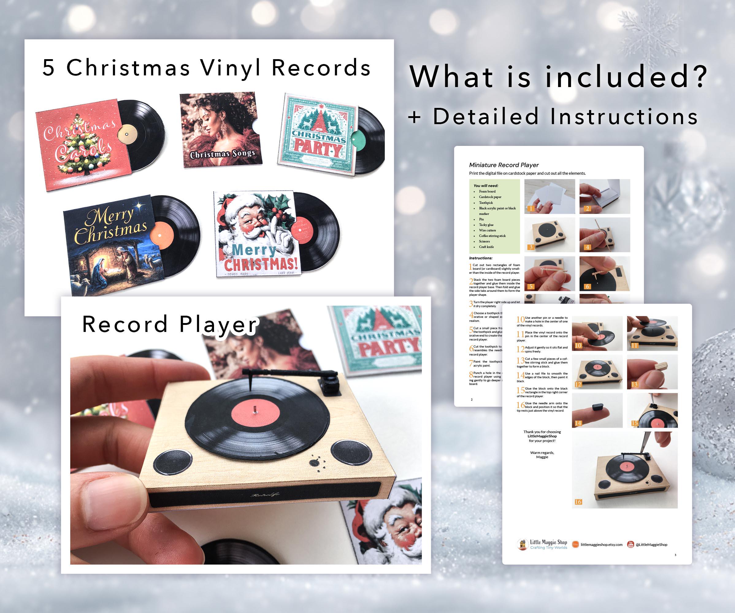 #3884【可愛い】ミスタークリスマス ライトアップ ミニ レコードプレーヤー 3884【可愛い】ミスタークリスマス ライトアップ ミニ レコード