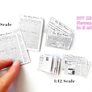 Miniature Newspaper Printable