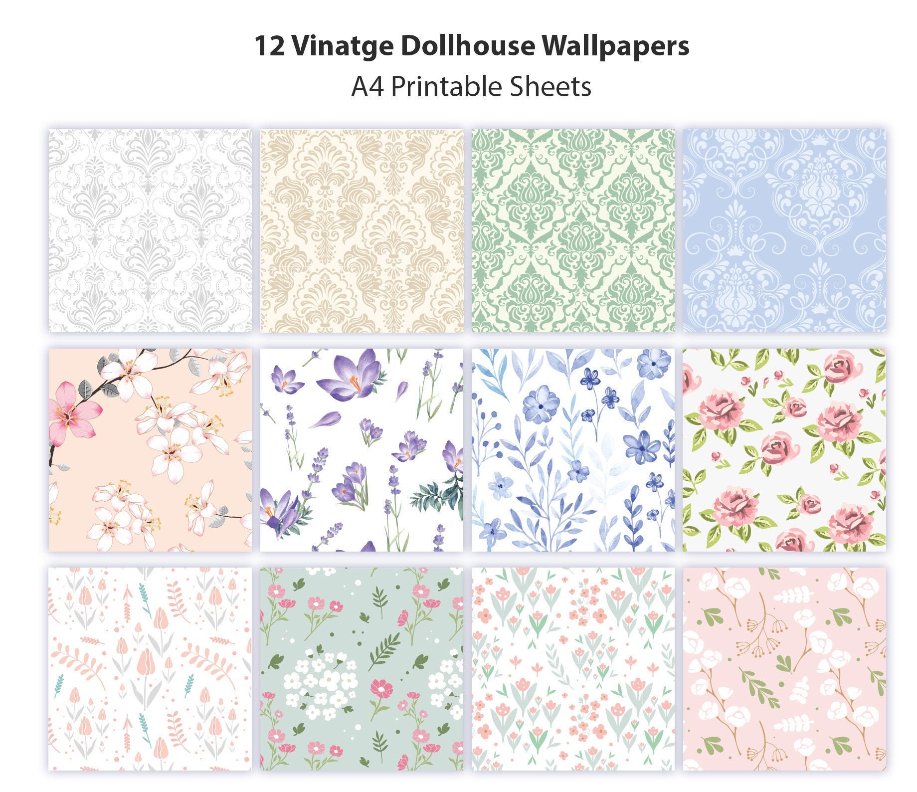 Doll House Wallpaper - Etsy Doll House Wallpaper - Etsy