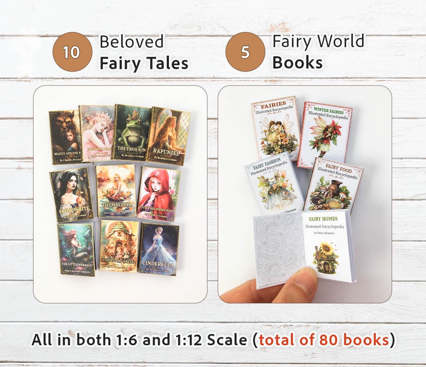 Mini Library Mini Books Make Your Own Miniature Library: 80 DIY Tiny Books in 1/6 and 1/12 ...