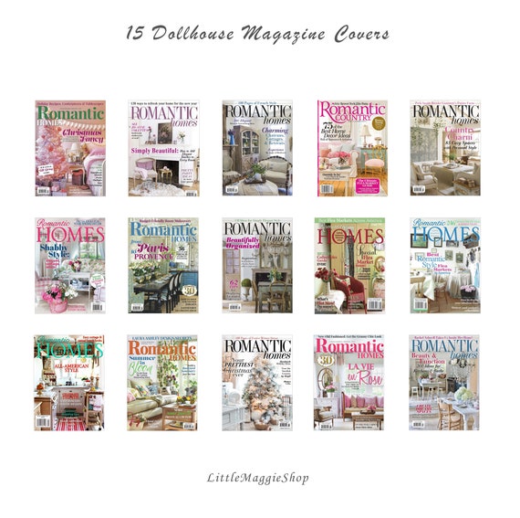 Miniature Home Magazine Interior Design Dollhouse Miniatures Printable A4 Sheet Download