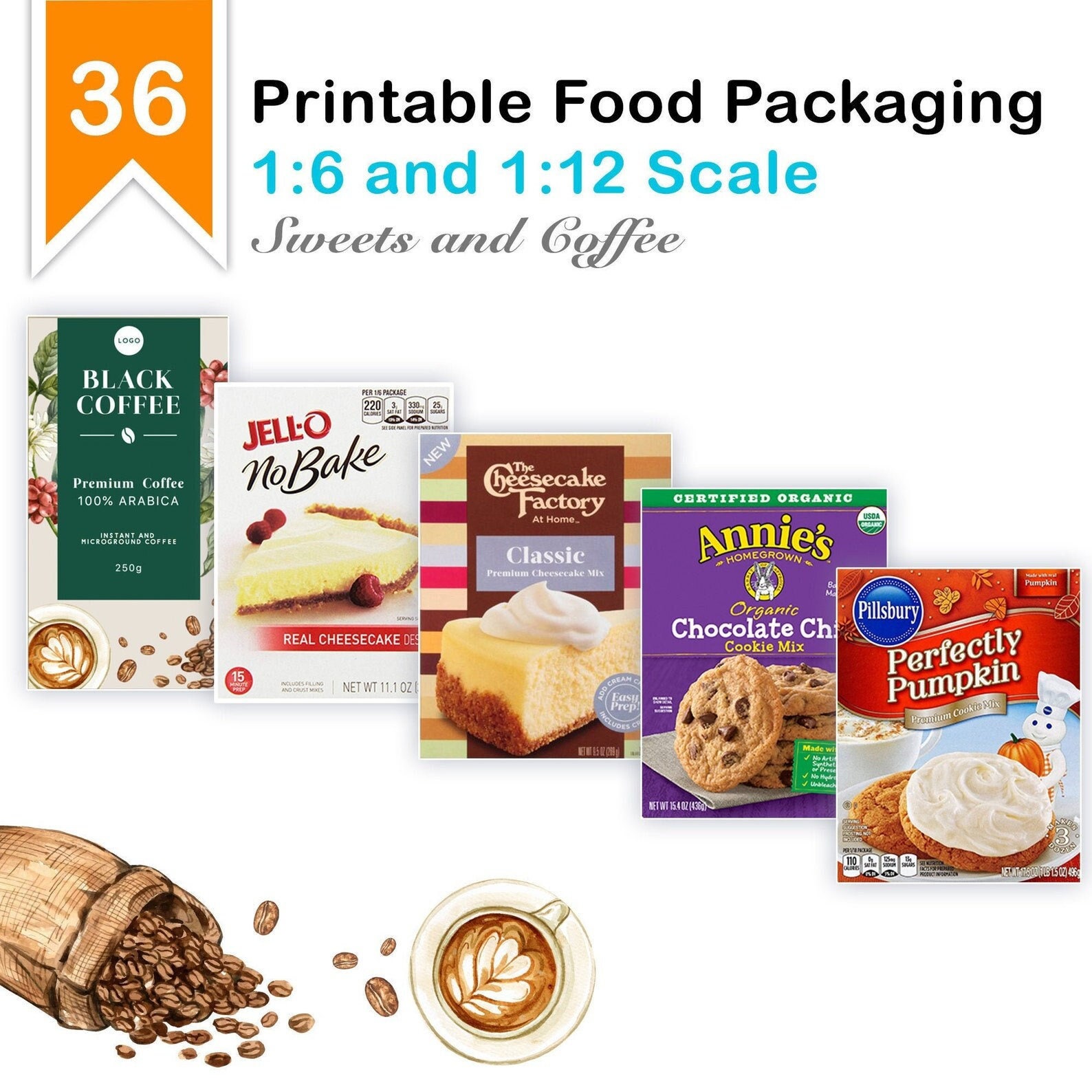 Miniature Printable Food Packaging Dollhouse Miniatures Etsy Nederland