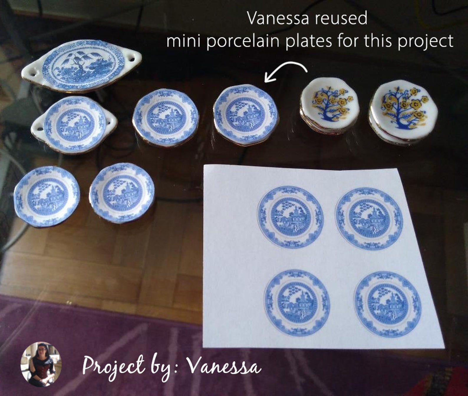 Dollhouse printable plates 1:12 Barbie dolls Chinese | Etsy