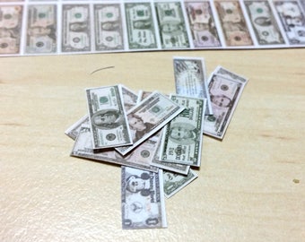 HANDCRAFTED FOR YOUR DOLL HOUSE Details about   SHEET OF MONEY PRINTED ON BOTH SIDES 