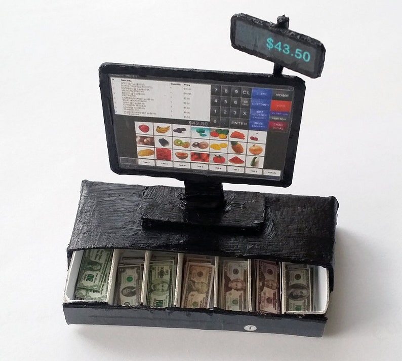 Printable Cash Register Template With Instructions Money Etsy