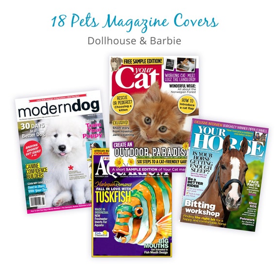 18 Miniature Pet Magazine Covers Dollhouse Miniatures - Etsy 18 Miniature Pet Magazine Covers Dollhouse Miniatures - Etsy
