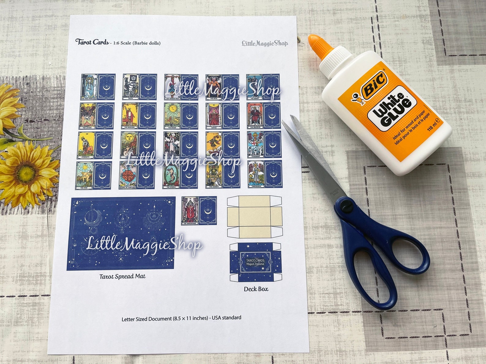 Printable Miniature Tarot Cards Deck Dollhouse Tarot Cards - Etsy Australia