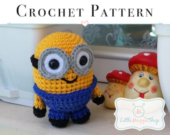 Crochet Minion Amigurumi Pattern PDF |  Bob | Yellow Monster | Download | Print | Minions Crochet Pattern