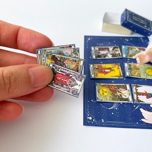 Printable Miniature Tarot Cards Deck | Dollhouse Tarot Cards | Witch ...