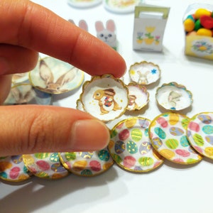 Miniature Printable Easter Set | Dollhouse Printable Plates, Bags and ...