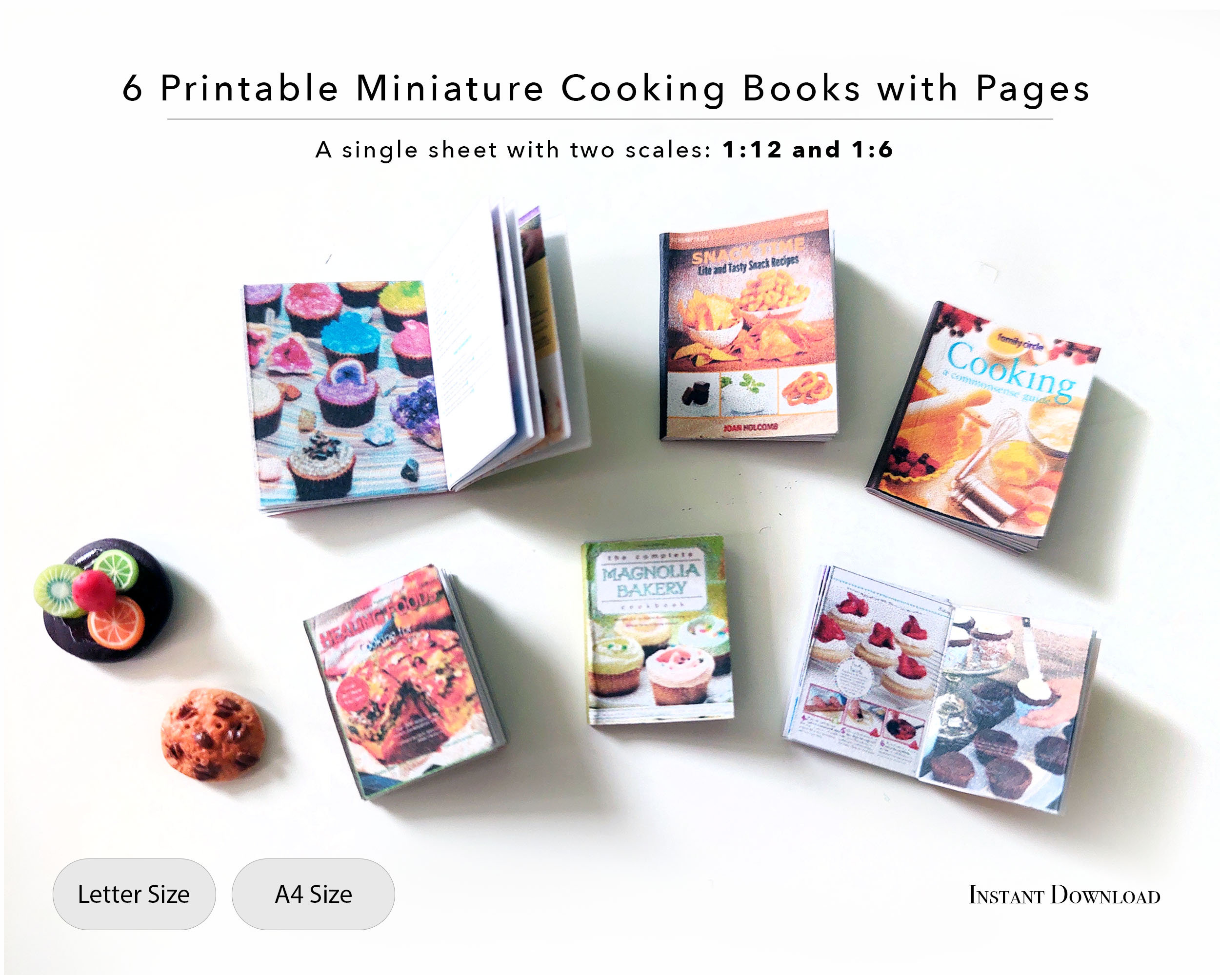 1:12 SCALE - Printable Miniature Book Covers #2 - 75 Covers in PDF