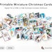 Printable Miniature Christmas Greeting Cards with Envelopes | 1-12 scale | 1-6 scale | Dollhouse | DOWNLOAD | PDF | Winter Greeting Cards 
