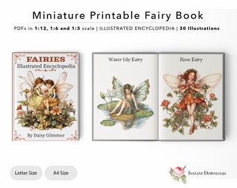 Fairy Encyclopedia: Printable Miniature Book with 30 Illustrations (PDF)