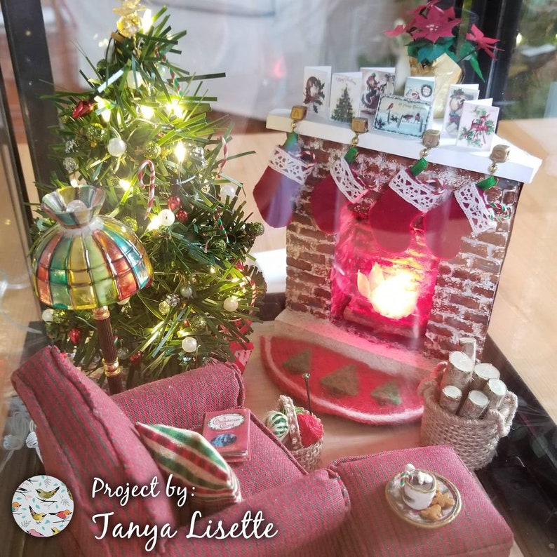 Printable Christmas dollhouse miniature greeting cards with | Etsy México