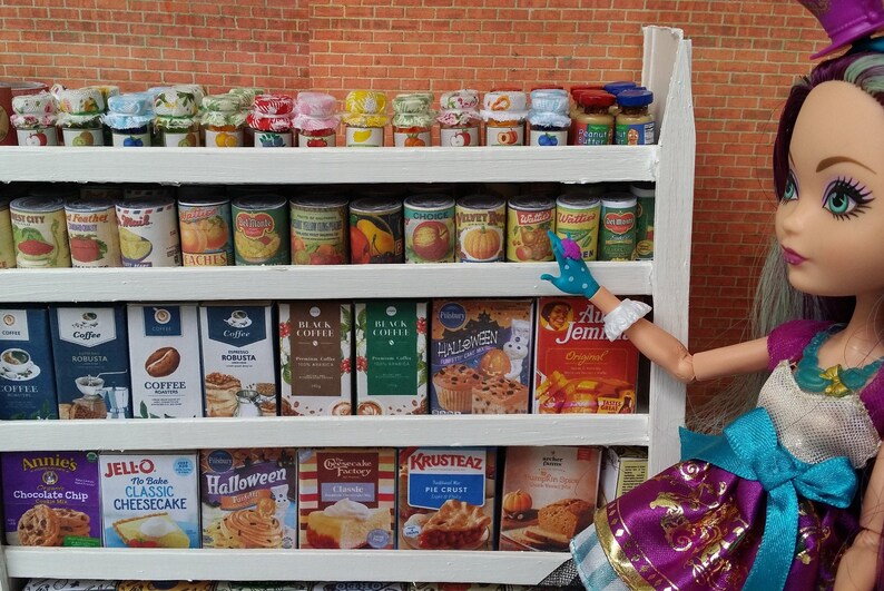printable canned food labels dollhouse miniatures barbie